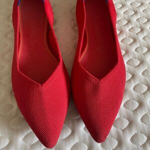 Rothy’s Red Pointed Flats Size 8.5W